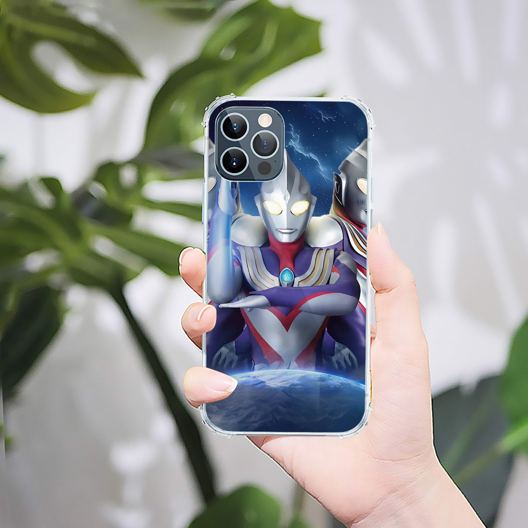 （画像用） ウルトラマン Ultraman 【iPhone 12シリーズ対応】透明スマホケース（クリアソフトケース）